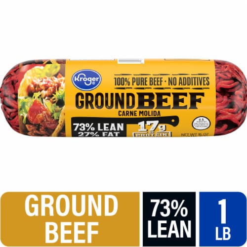 Kroger® 73/27 Ground Beef Roll 1 LB Perspective: front