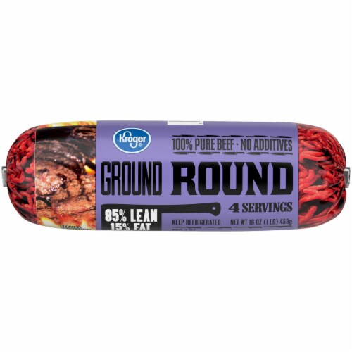 Kroger® 85/15 Ground Round Beef Roll 1 LB Perspective: front