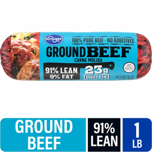 Kroger® 91/9 Lean Ground Beef Roll Perspective: front