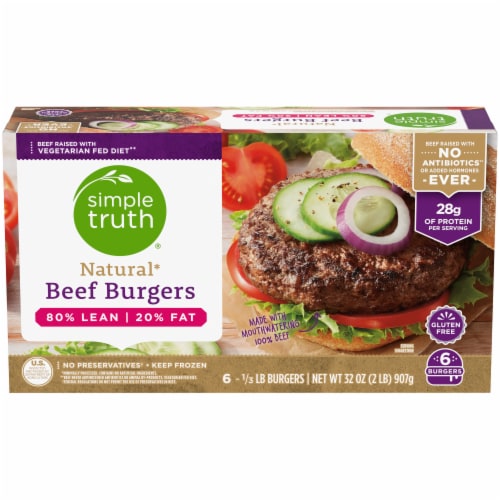 Simple Truth® Natural Beef Burgers Perspective: front