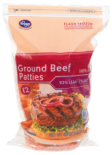 Kroger® Ground Beef Patties Perspective: front