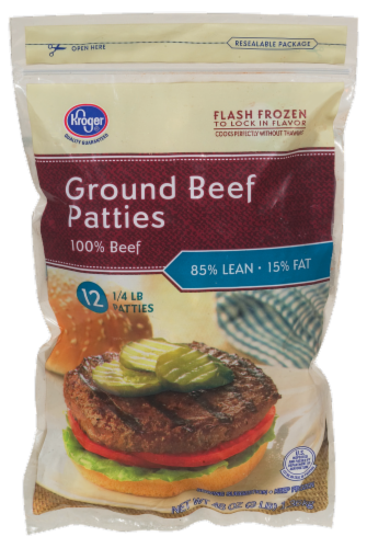 Kroger® Ground Beef Patties Perspective: front