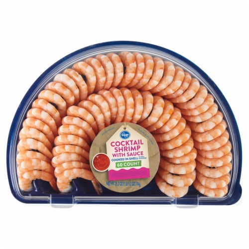 Kroger® 60 CT Shrimp Tray w/ Cocktail Sauce, 60 ct / 25.2 oz - Kroger