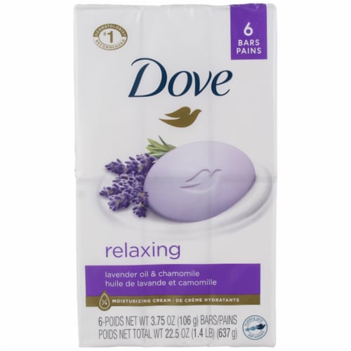 Dove Beauty Bar Relaxing Lavender Gentle Skin Cleanser Perspective: front