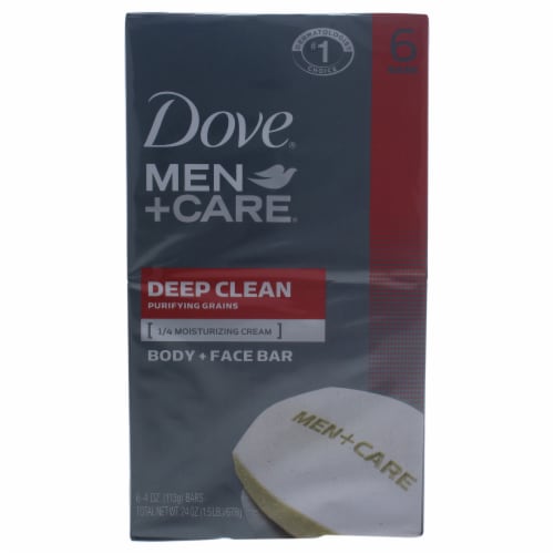 Dove Men + Care Deep Clean Body + Face Bar Perspective: front