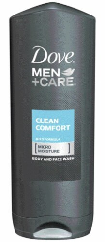 Dove Men+Care Hydrating Clean Comfort Body and Face Wash Perspective: front