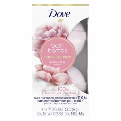 Dove Relaxing Care Lavender & Chamomile Foaming Bath Salts Perspective: front
