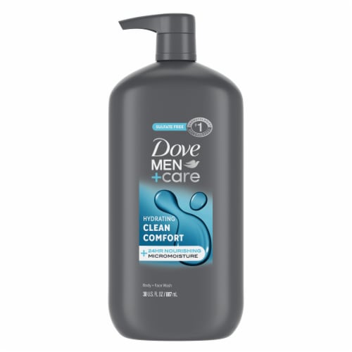 Dove Men+Care Hydrating Clean Comfort Body and Face Wash Perspective: front