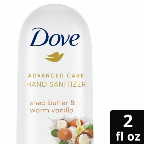 Dove Advanced Care Shea Butter & Warm Vanilla Hand Sanitizer Perspective: front