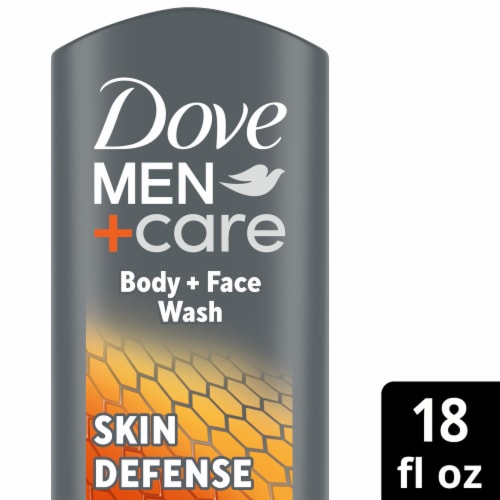 Dove Men+ Care Body and Face Wash Antibacterial With MicroMoisture Perspective: front