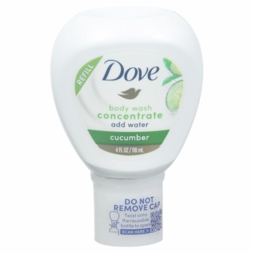 Dove Cucumber Body Wash Concentrate Refill Perspective: front