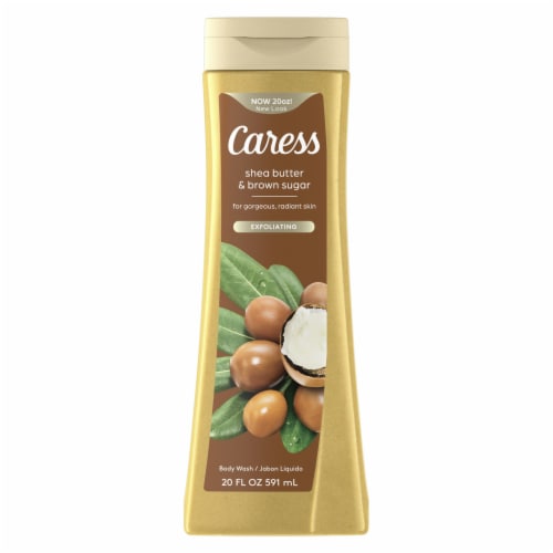 Caress Shea Butter & Brown Sugar Body Wash Perspective: front