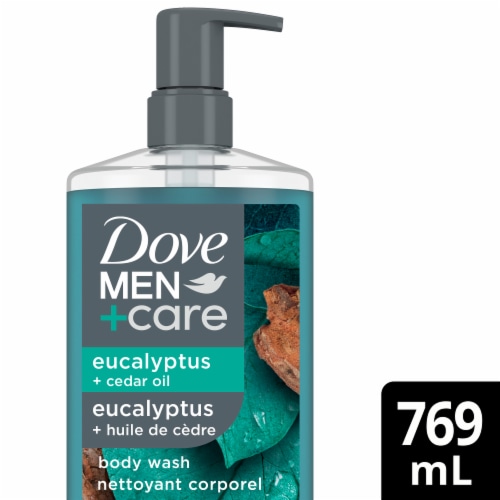 Dove Men+care Body Wash Eucalyptus + Cedar Oil Perspective: front
