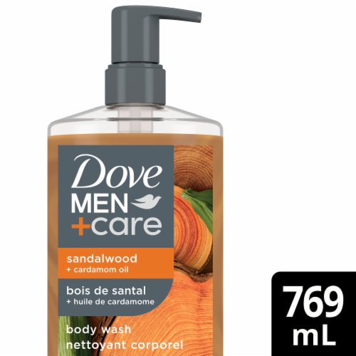 Dove Men+care Body Wash Sandalwood + Cardamom Oil Perspective: front