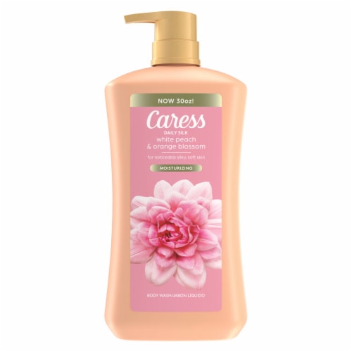 Caress Daily Silk White Peach & Orange Blossom Moisturizing Body Wash Perspective: front