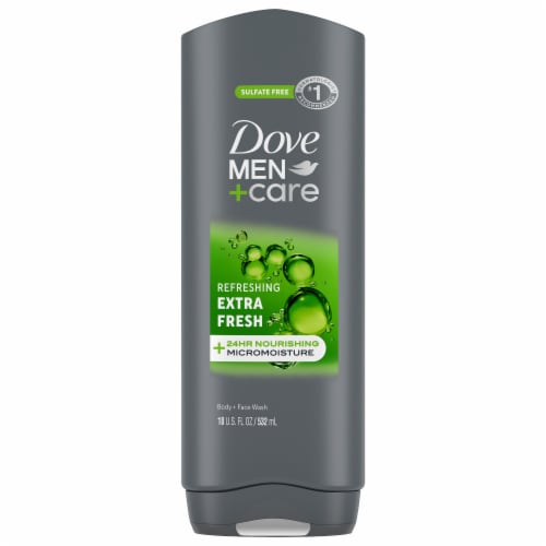 Dove Refreshing Extra Fresh Body and Face Wash Perspective: front