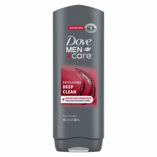 Dove Men+Care Exfoliating Deep Clean Body and Face Wash Perspective: front