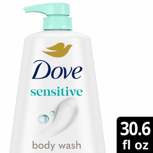Dove Body Wash Pump For 24hr Lotion-Soft Sensitive Skin Moisturizing Cleanser Gentle Hypoallergenic Perspective: front