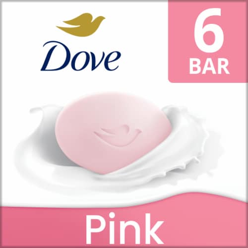 Dove Pink Gentle Moisturizing Cream Beauty Bar Soap Perspective: front