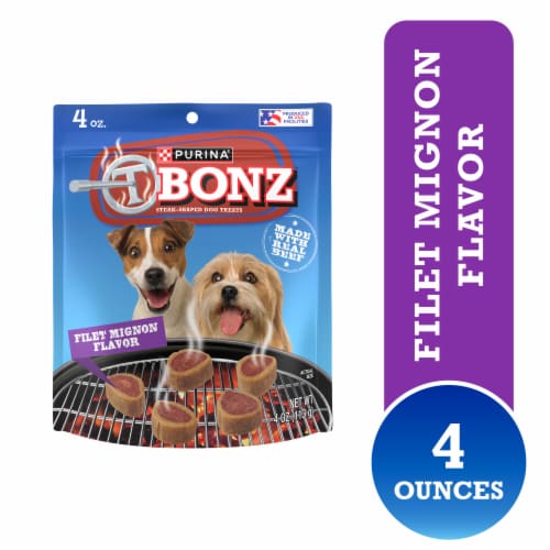 Purina T-Bonz Dog Treats Filet Mignon Flavor Perspective: front