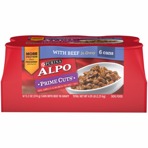 ALPO Prime Cuts with Beef in Gravy Wet Dog Food Perspective: front