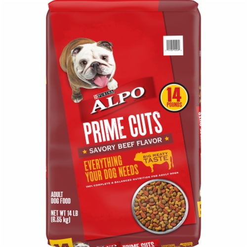 Purina® ALPO® Prime Cuts® Savory Beef Flavor Dry Dog Food Perspective: front