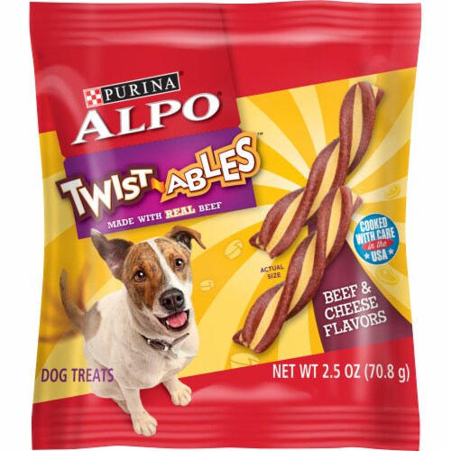 3 Packs Purina Alpo Twist Ables Real Beef Dog Treats 5.5 Oz.