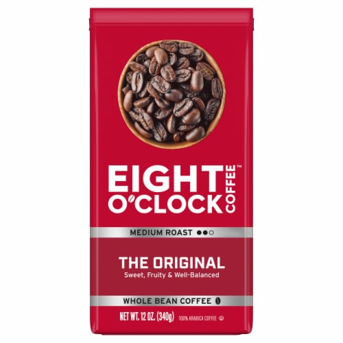 Eight O'Clock The Original Medium Roast Whole Bean Coffee Perspective: front