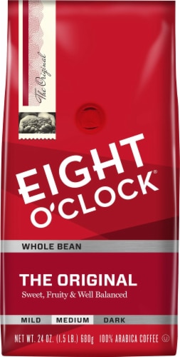 Eight O' Clock The Original Medium Roast Whole Bean Coffee, 24 oz