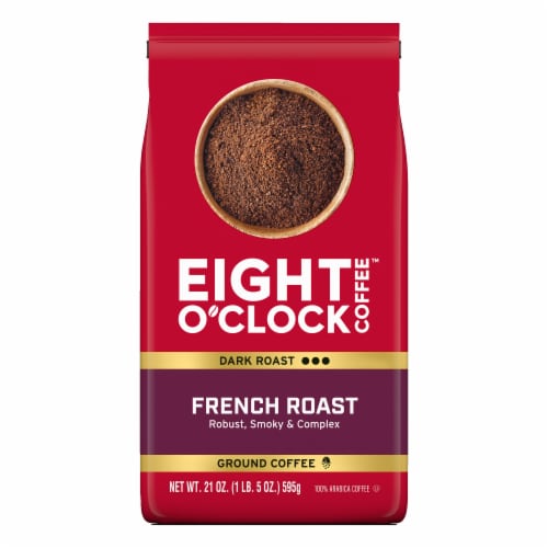 Eight O'Clock Coffee Ground Dark Roast French Roast Coffee 12 oz Perspective: front