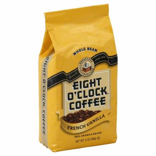 Eight O'Clock French Vanilla Whole Bean Coffee Perspective: front