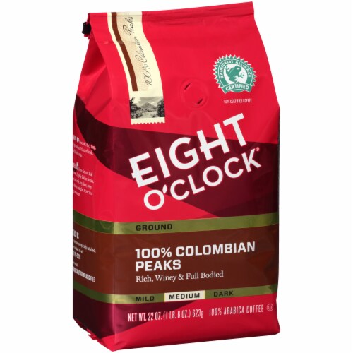 Eight O'Clock® 100% Colombian Peaks Medium Roast Ground Coffee Perspective: front
