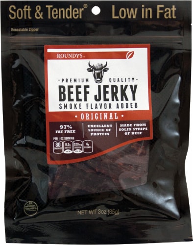 Roundy's Original Beef Jerky Perspective: front