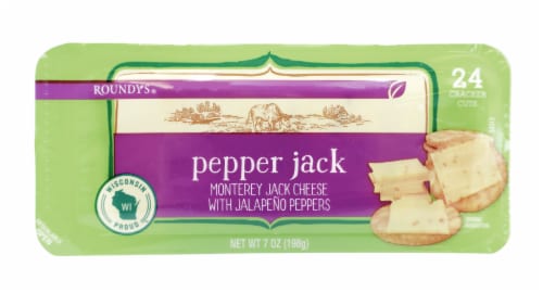 Roundy's® Jalapeno Pepper Jack Cheese Cracker Cuts Perspective: front