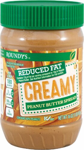 Roundy's Reduced Fat Creamy Peanut Butter Spread Perspective: front
