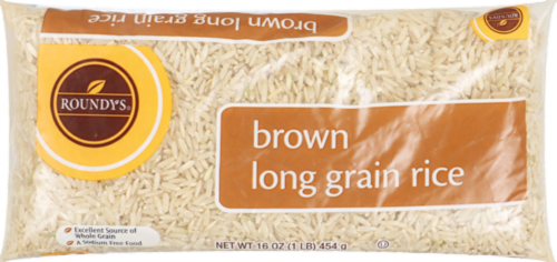 Roundy's Long Gain Brown Rice Perspective: front