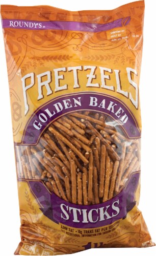Roundy's Low Fat Golden Baked Pretzel Sticks Perspective: front