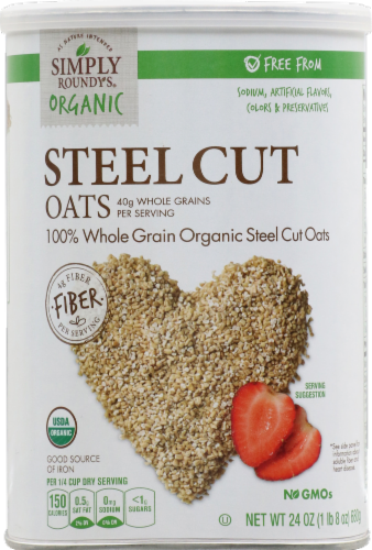Simply Roundy's Organic Steel Cut Oats Perspective: front