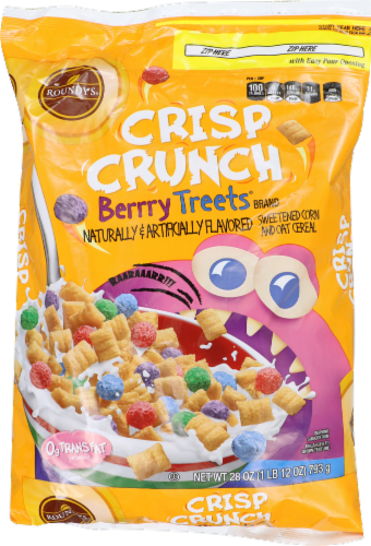 Roundy's Crisp Crunch Berry Treets Cereal Perspective: front