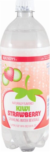 Roundy's Sparkling Water Kiwi Strawberry Perspective: front