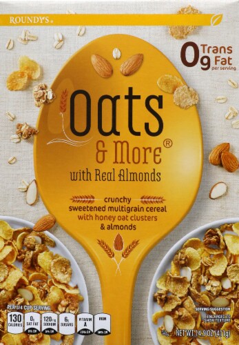 Roundy's Oats & More Cereal With Almonds Perspective: front