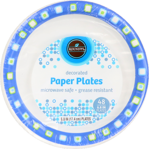 Roundy's®  Decorated 6.8 Inch Paper Plates Perspective: front