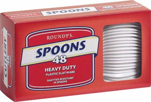 Roundy's Heavy Duty Plastic Spoons Perspective: front