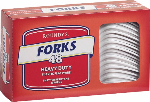 Roundy's Heavy Duty Plastic Forks Perspective: front