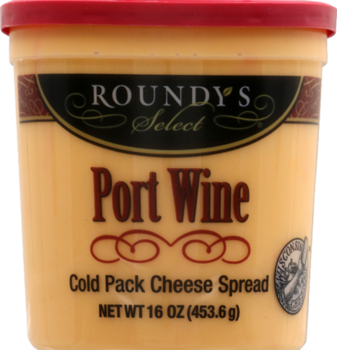 Roundy's Port Wine Cold Pack Cheese Spread Perspective: front