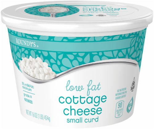 Roundy's® Low Fat Small Curd Cottage Cheese Perspective: front