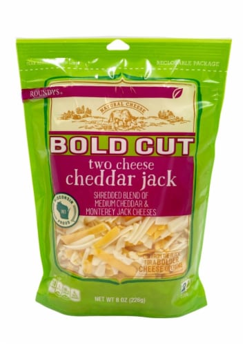 Roundy's® Bold Cut Two Cheese Cheddar Jack Shredded Cheese Perspective: front