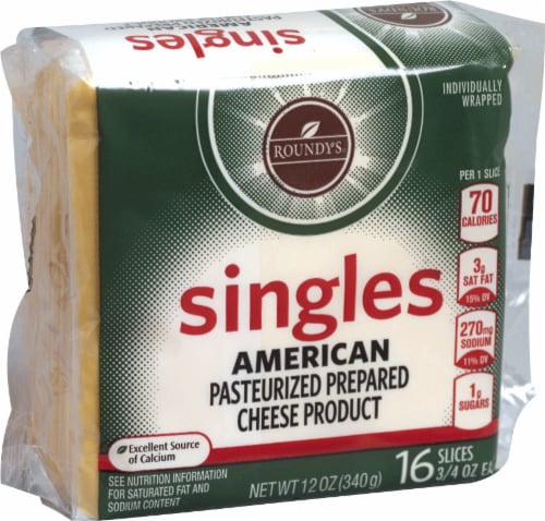 Roundy's American Cheese Singles Perspective: front