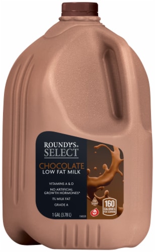 Roundy's® Select Low Fat Chocolate Milk Perspective: front