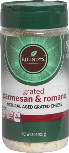 Roundy's Grated Parmesan & Romano Cheese Perspective: front